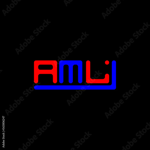 AML letter logo creative design with vector graphic, AML simple and modern logo.