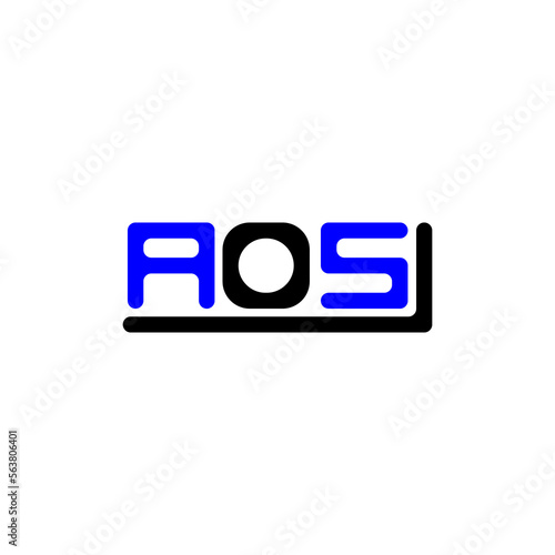 AOS letter logo creative design with vector graphic, AOS simple and modern logo. photo