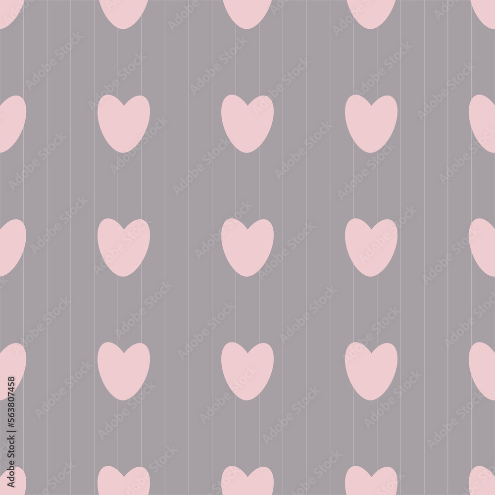 Gentle romantic seamless patterns with hearts. Modern romantic design for paper, textile, cover, fabric, interior decor and other users.