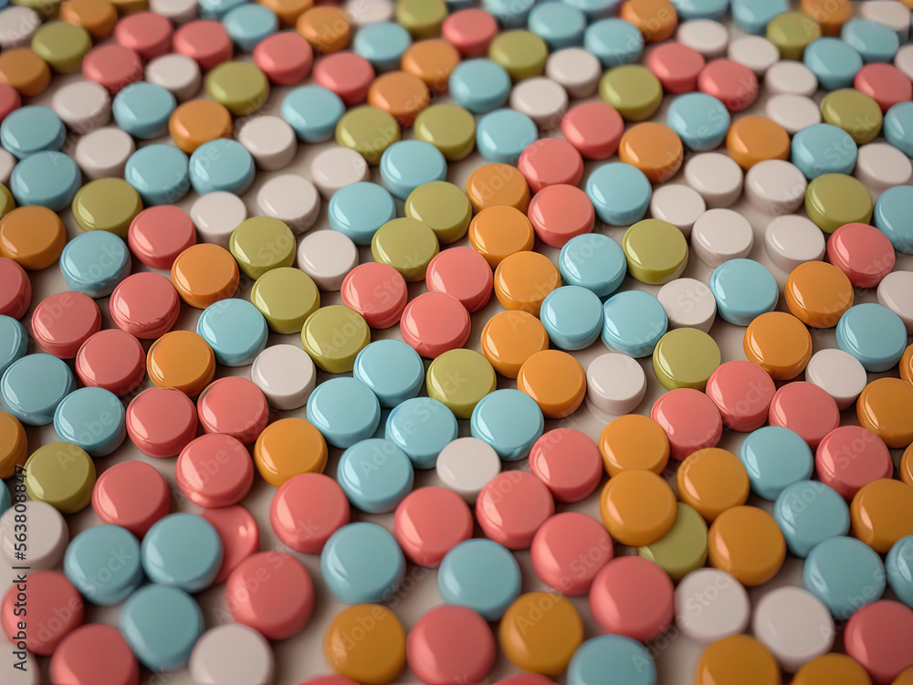 Multicolored tablets. Generative AI Multicolored tablets. Generative AI