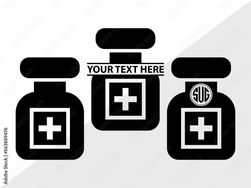 Medical Symbol Monogram, Medical Symbol Silhouette, Medical Symbol SVG ...