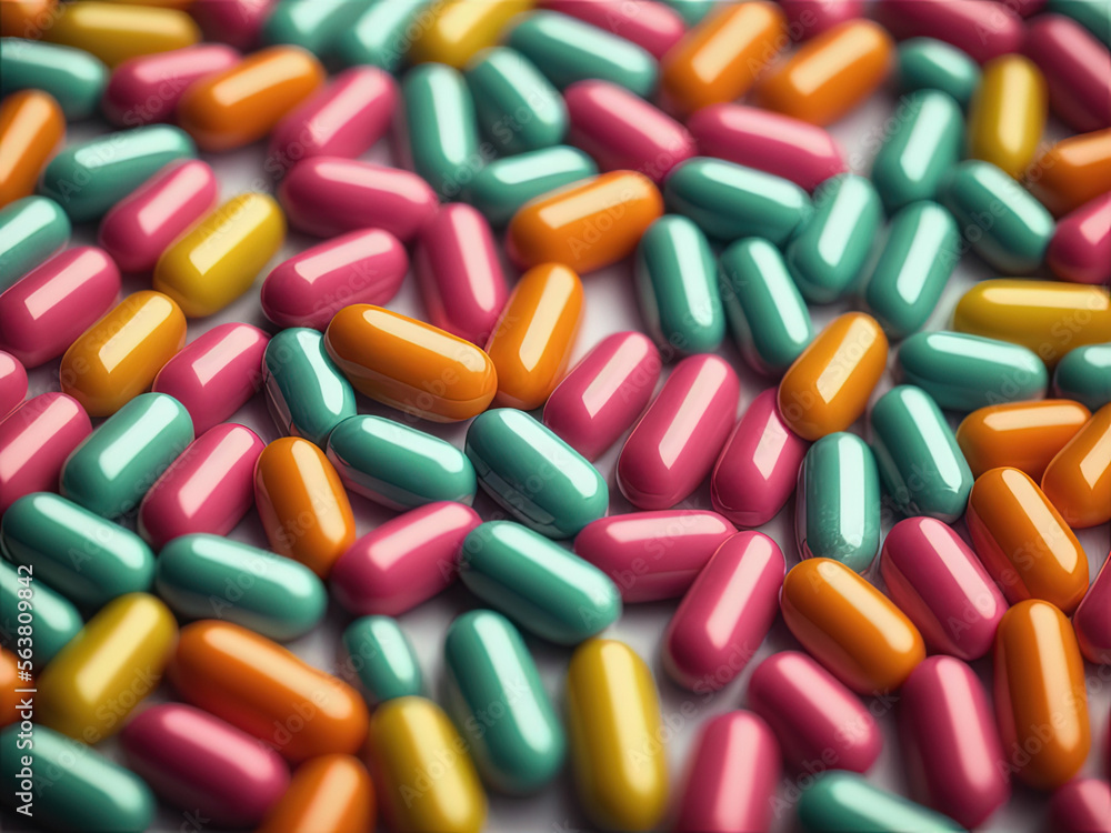 Multicolored tablets. Generative AI Multicolored tablets. Generative AI
