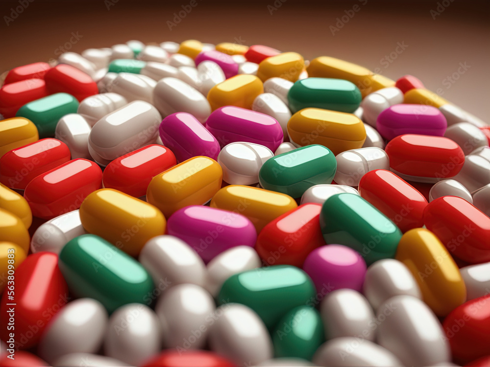 Multicolored tablets. Generative AI Multicolored tablets. Generative AI