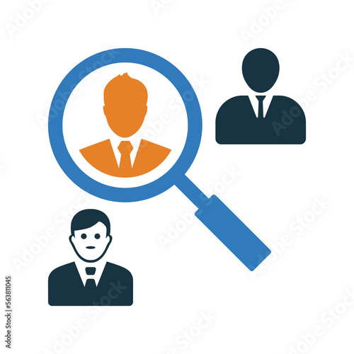 Recruitment, employee find icon design.