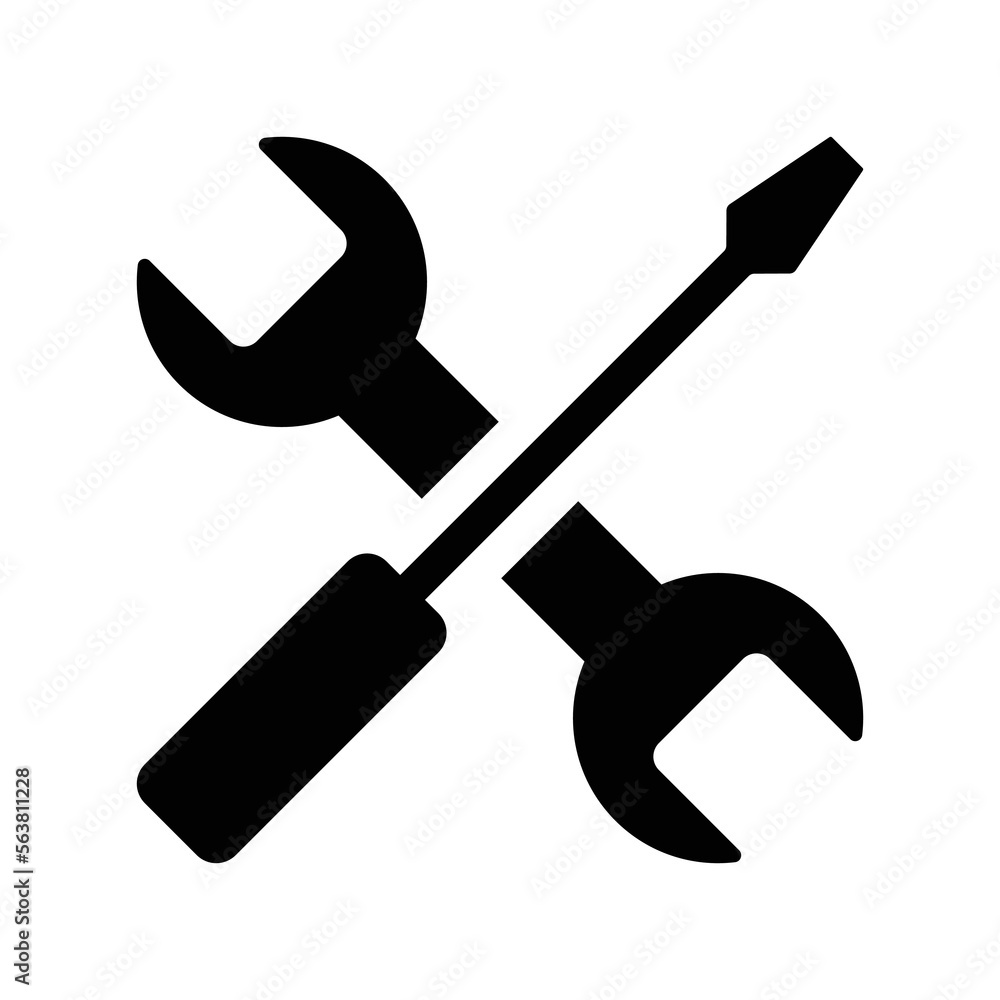 Repair tools line icon design. Repair tools line icon design.