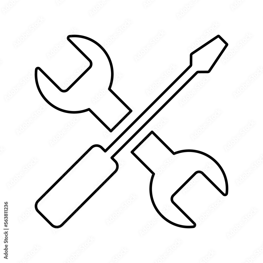 Repair tools line icon. Outline vector. Repair tools line icon. Outline vector.