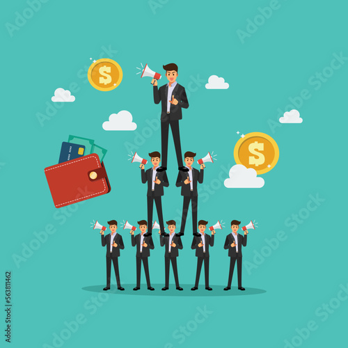 Ponzi scheme Business pyramid network