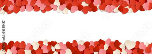 たくさんのハートのフレーム