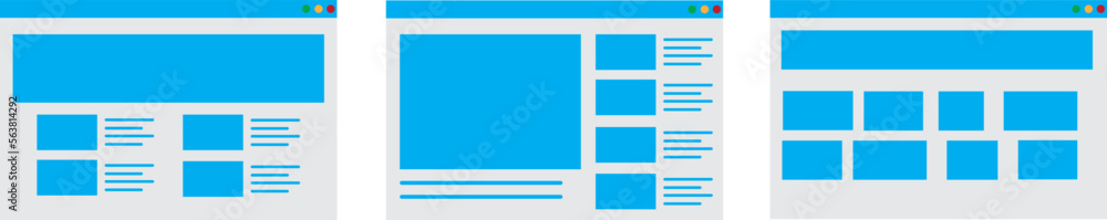  Window template. Life chat customer service example.  Vector illustration.