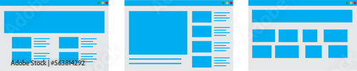  Window template. Life chat customer service example.  Vector illustration.