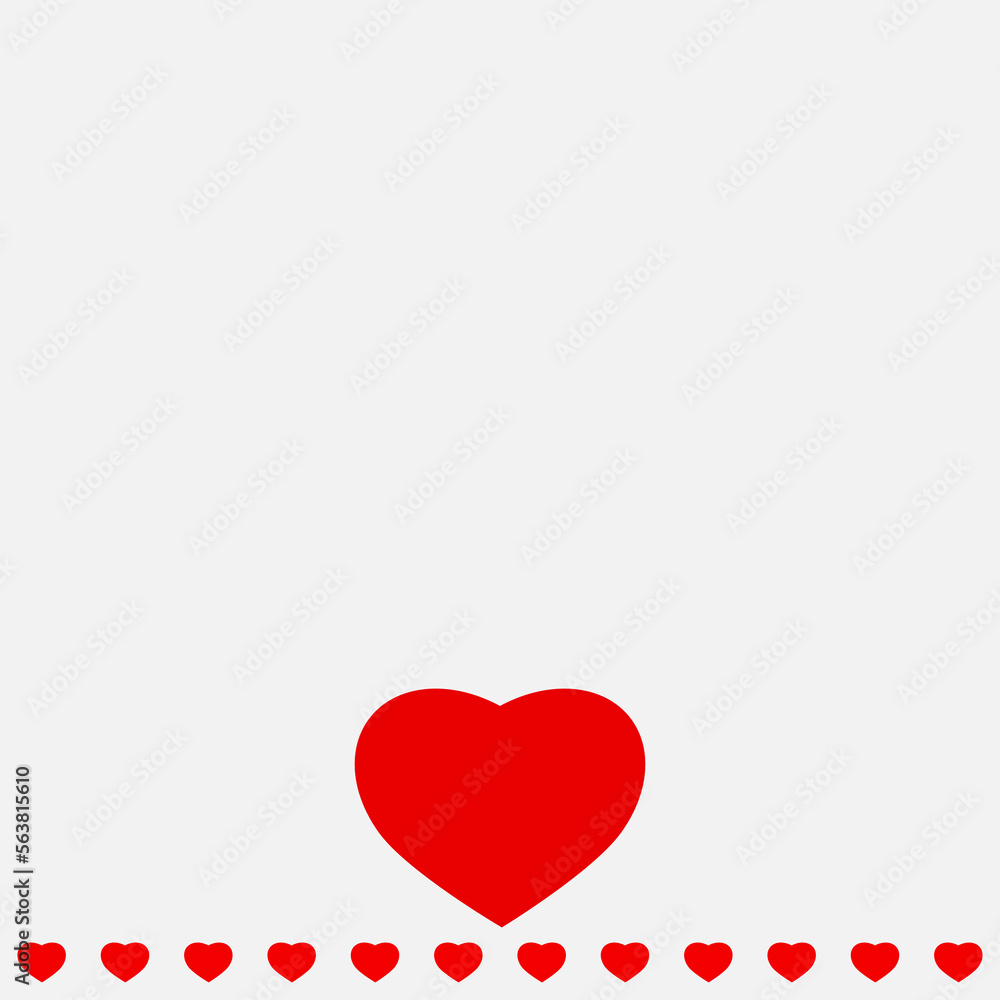 Background pattern ; Red heart on valentine day for expressing beautiful love.