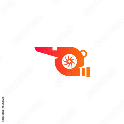 Turbo combination with whistle. Company logo design.