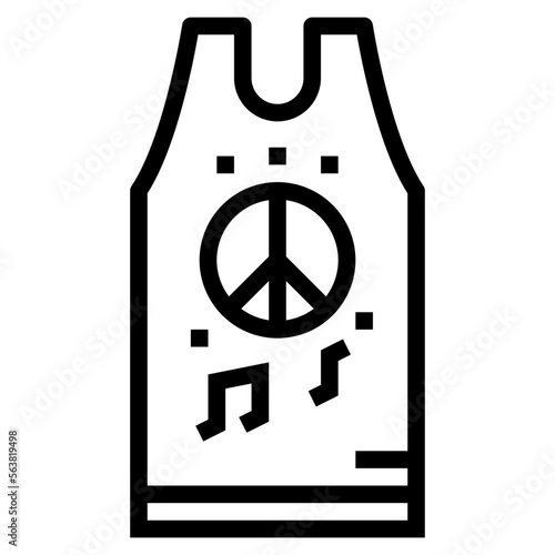 sleeveless line icon style