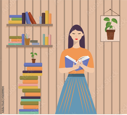 Woman reading a book