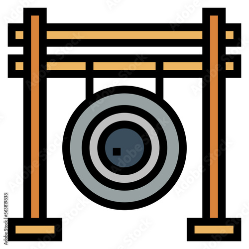 gong filled outline icon style