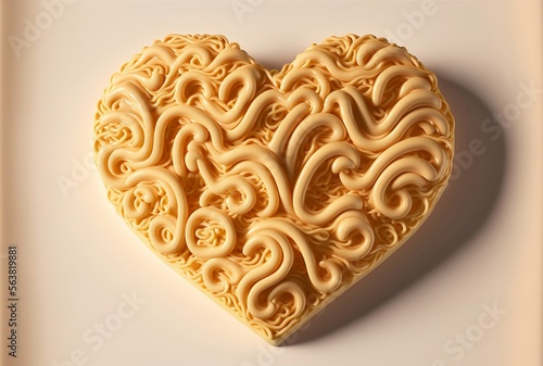 A ramen and egg noodles heart for the ones who love Ramen!