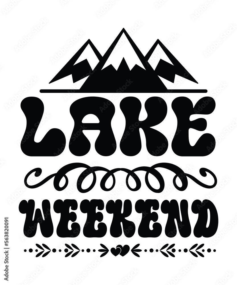 Ilustrace „lake svg design,lake vector,Lake life svg bundle, lake shirt ...
