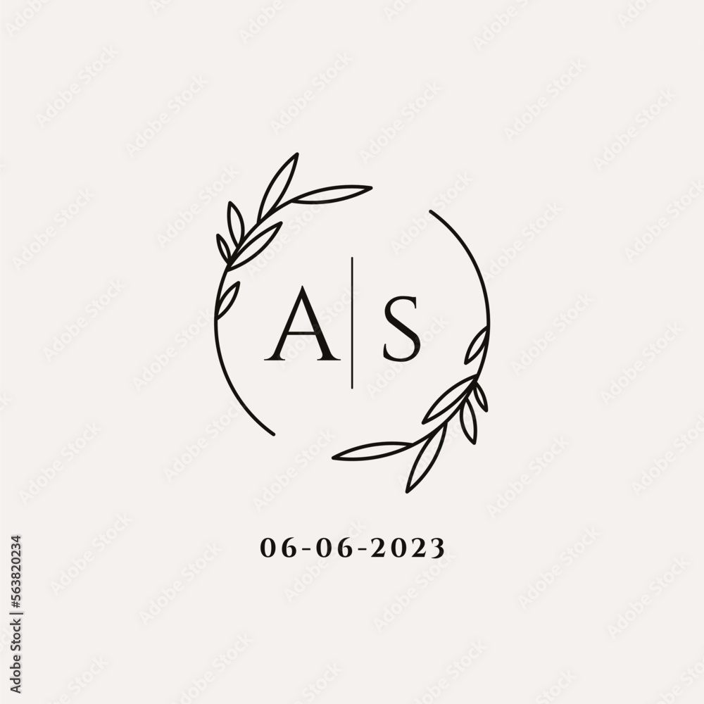 SA wedding initials monogram logo ideas vector graphic Stock Vector Image &  Art - Alamy