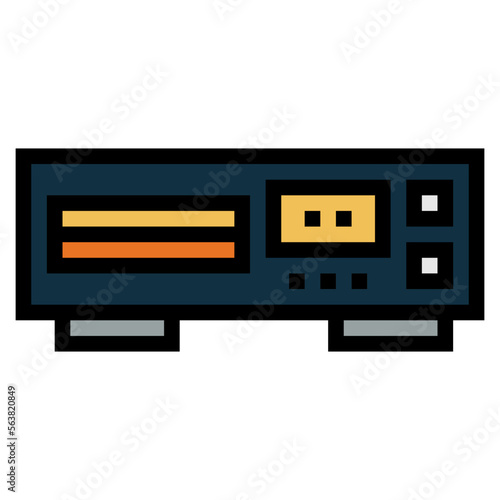 cd player filled outline icon style