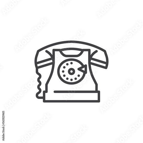 Rotary phone line icon