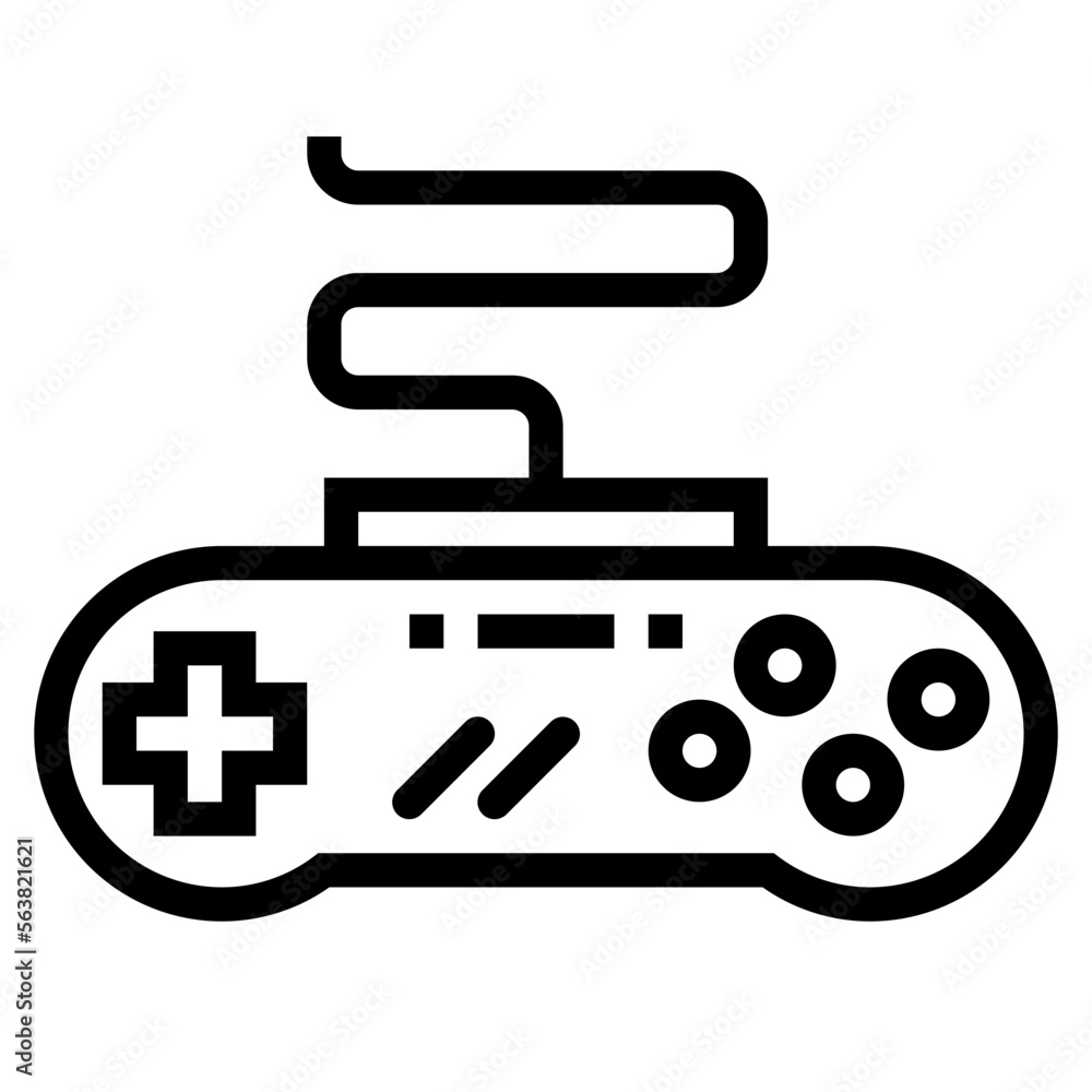 game controller line icon style