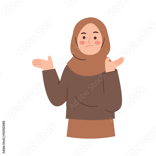 Confused muslim woman