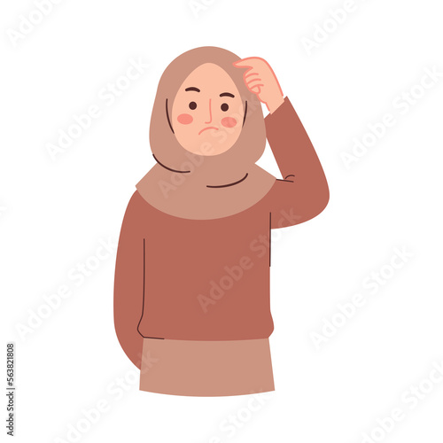 Confused muslim woman