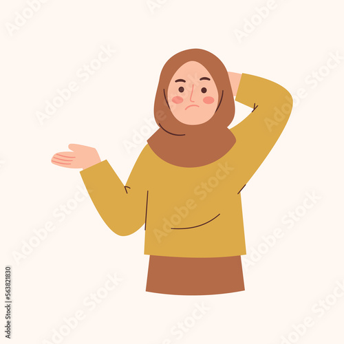 Confused muslim woman