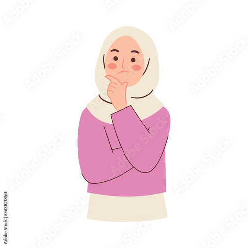 Confused muslim woman