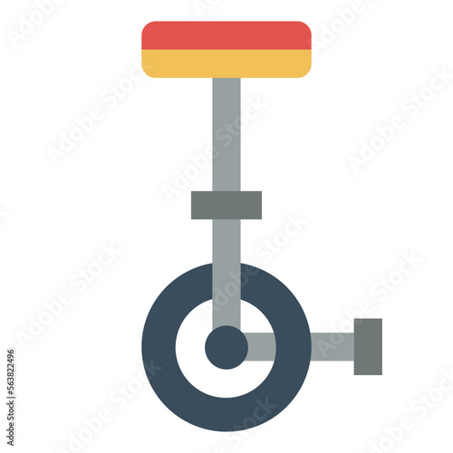 unicycle flat icon style