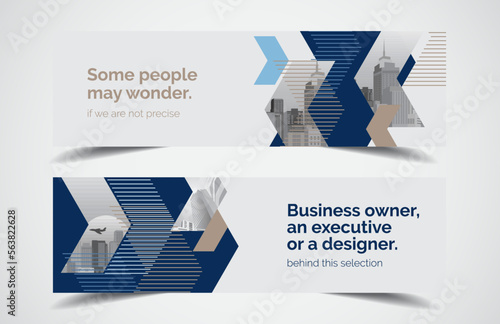 Set of modern design - Vector web banners design background or header templates, horizontal advertising business banner.	