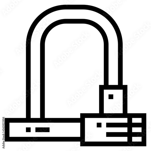 lock line icon style