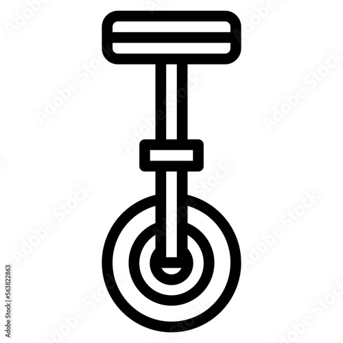 unicycle line icon style