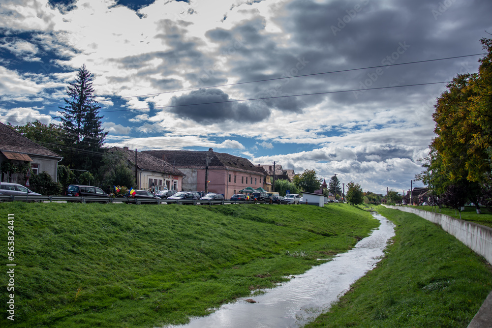 Romania, Mures County, near the river in the village of Batos, Romania, 2022