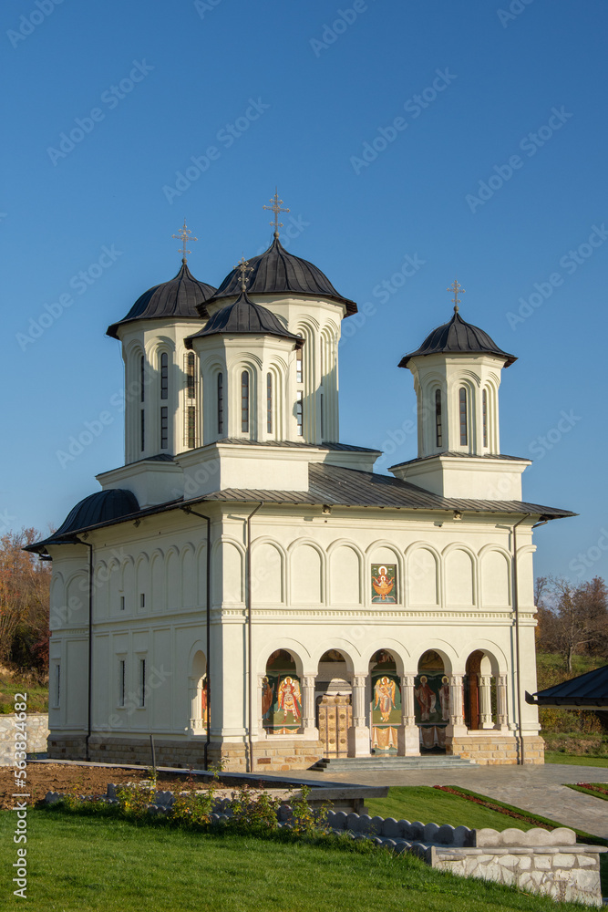 Orthodox monastery of nuns from Salva, Built in 1994,Bistrița.Romania Image of October 2022