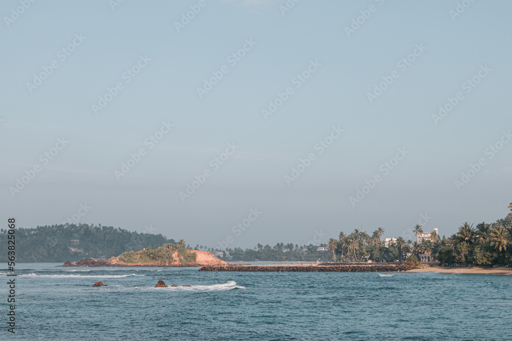 Mirissa, Sri Lanka :  view on the sea from Mirissa Beach