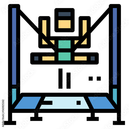bungee jumping filled outline icon style