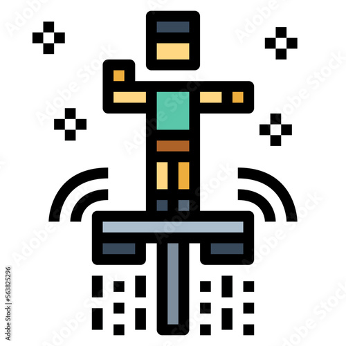 Flyboard filled outline icon style
