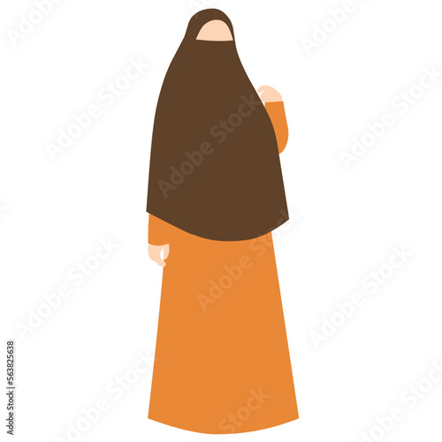 Illustration of woman wearing niqab