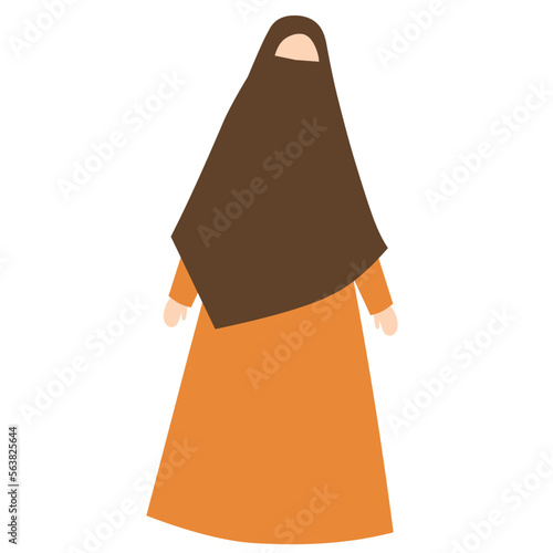 Illustration of woman wearing niqab photo