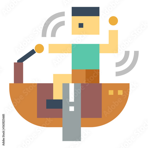 bullfight flat icon style