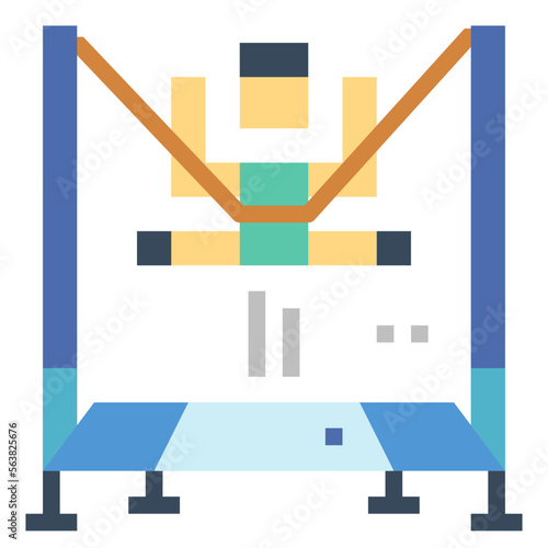 bungee jumping flat icon style