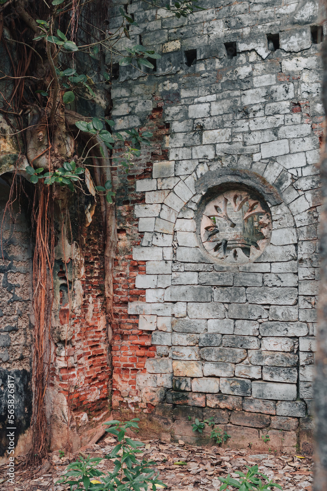 Inside the Old Kachcheri / Dutch Secretariat in Jaffna, Sri Lanka Stock