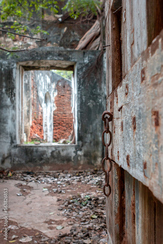 Jaffna, Sri Lanka - March 6th, 2022 :  The abandoned old Kachcheri or Dutch Secretariat in Jaffna, Sri Lanka © LeaGuPhoto