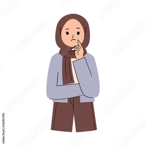 Confused muslim woman