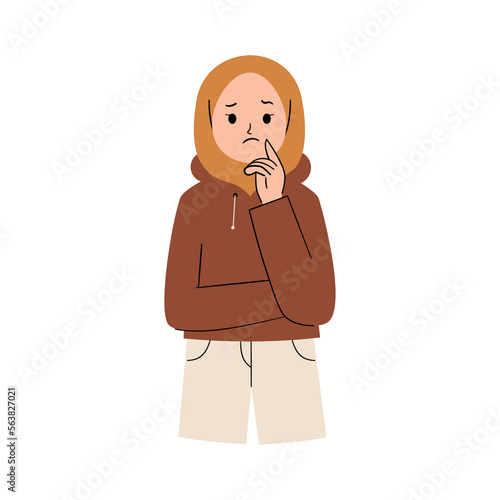 Confused muslim woman
