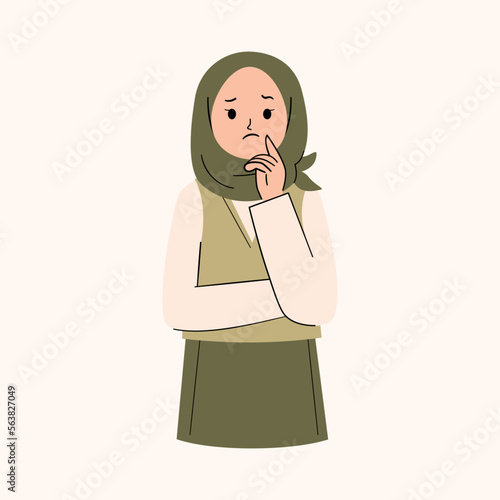 Confused muslim woman