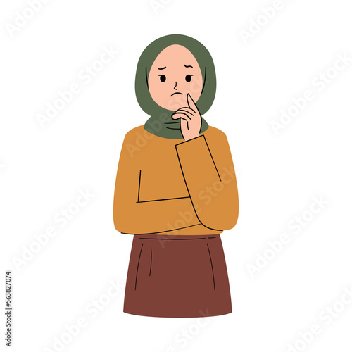 Confused muslim woman