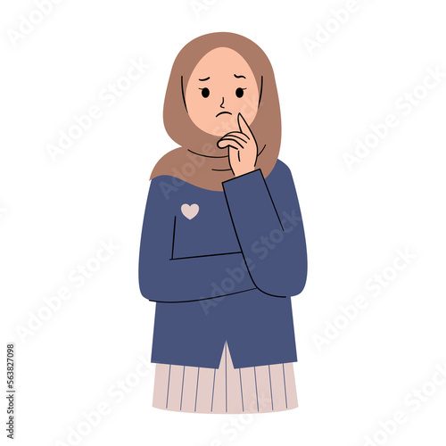 Confused muslim woman