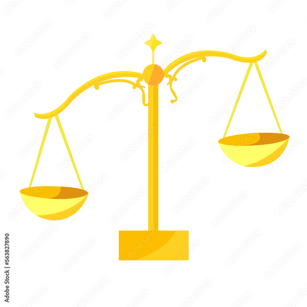 beautiful golden libra scales vector illustration beautiful golden libra scales vector illustration